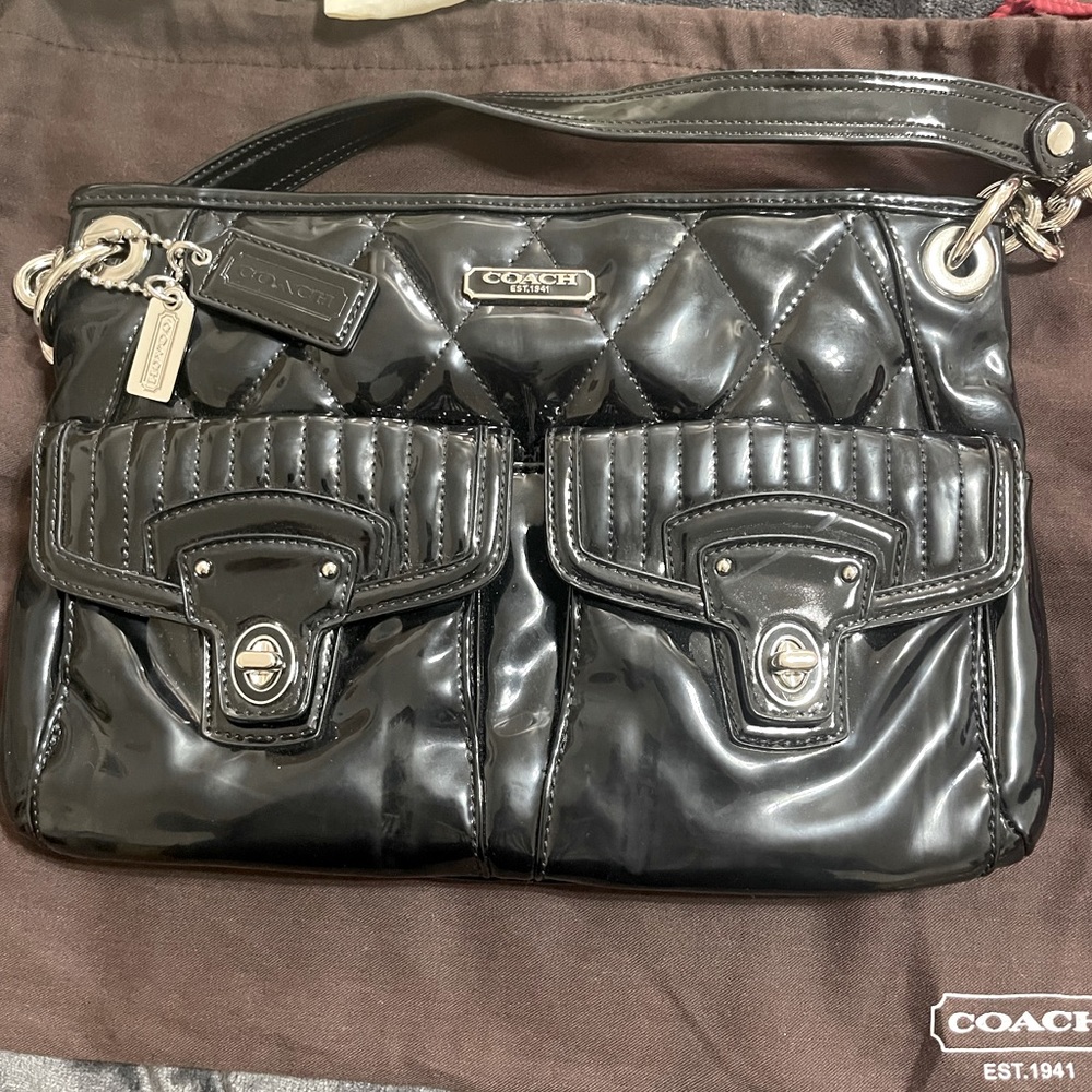 NEW⭐️Coach black patent leather limited